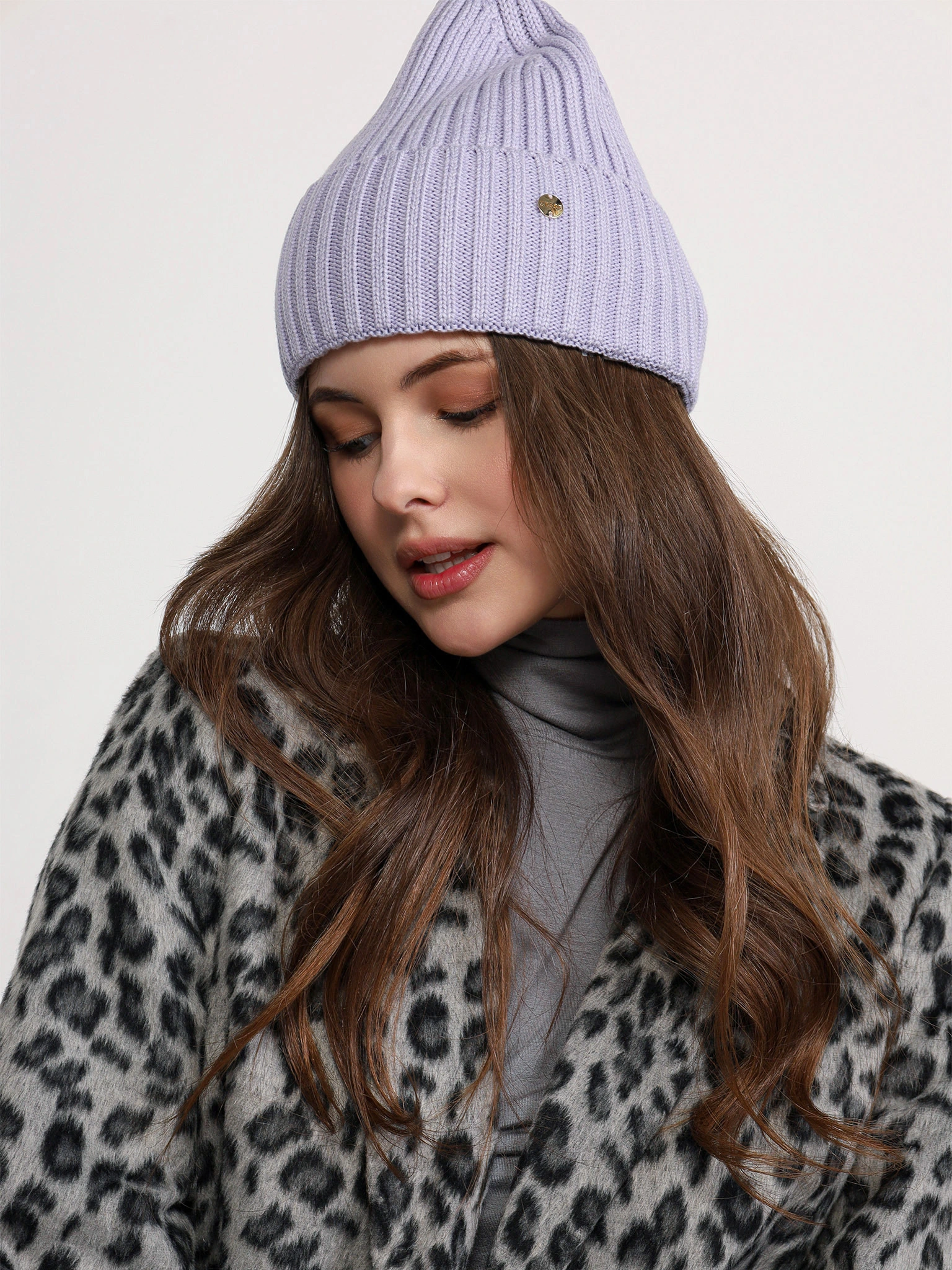 Шапка-бини с отворотом в ассортименте